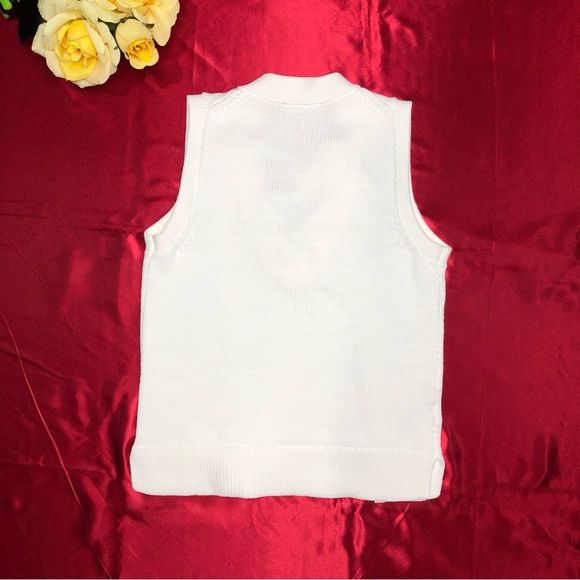 Ann Taylor White Lace Up Sweater Tank Top - Picture 5 of 7